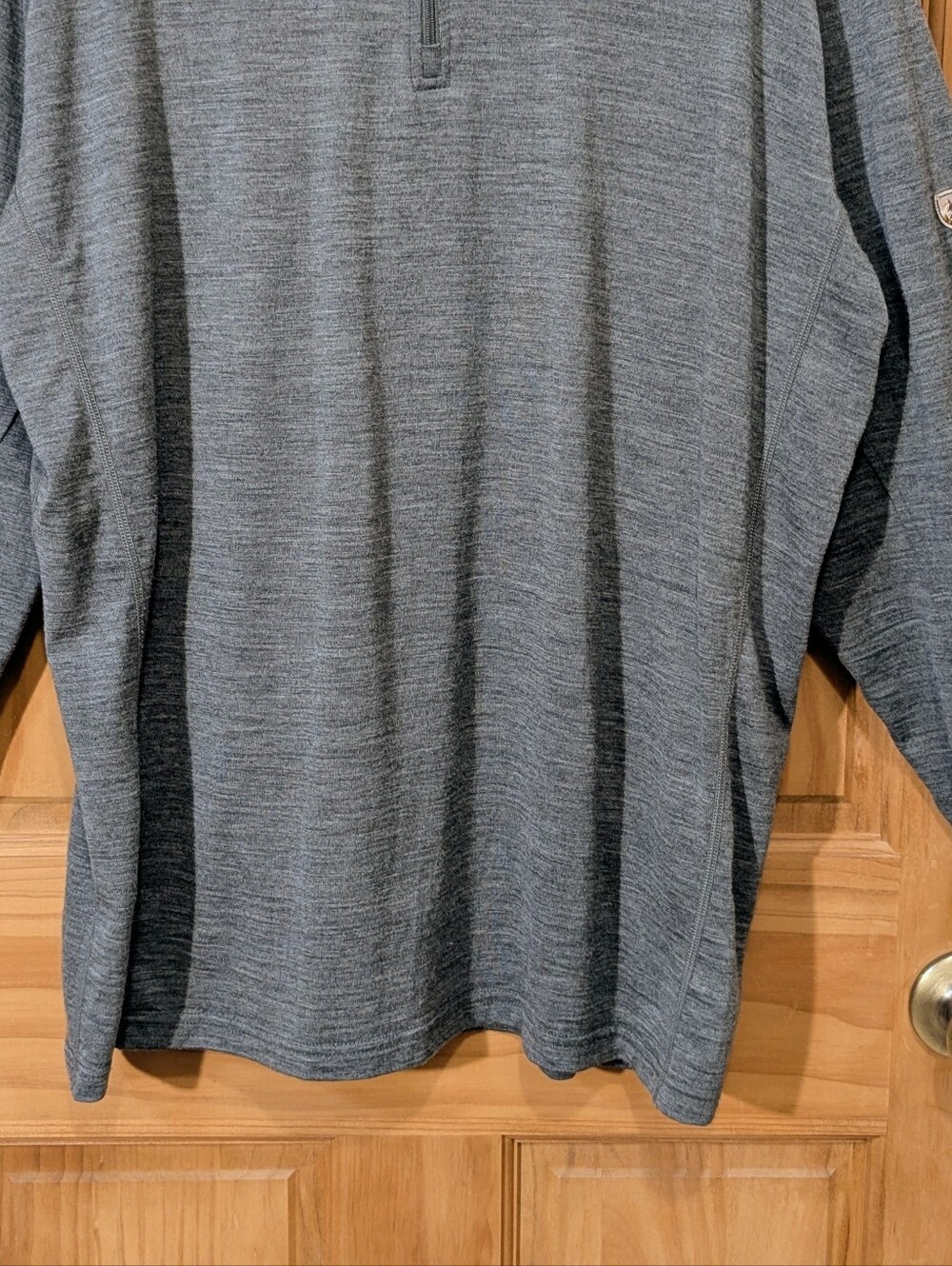 Kuhl Merino Wool 1/4 Zip Pullover Mens XL Heathered Grey Base Layer Outdoor Gorp - Picture 10 of 13